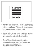 Wok-Pfanne Trigon, 36cm, 3-Schicht-Material, ca. 7,00 l Liter