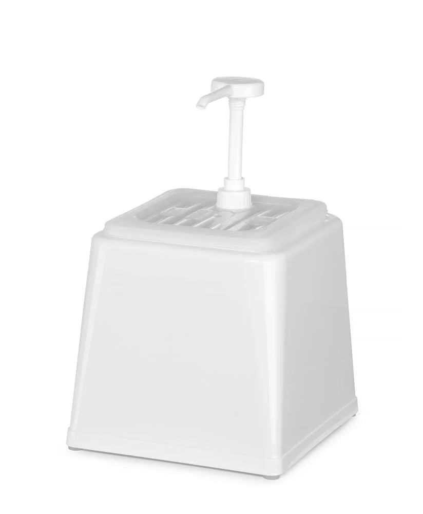 Hendi Pump-Saucenspender, 2,5L, Weiß, 230x210x(H)250mm