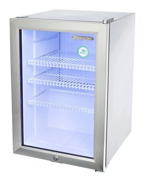 Gastro-Cool KW65 Getränkekühlschrank 62 Liter Edelstahl, LED