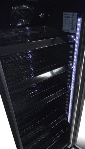 Gastro-Cool GD360 Getränkekühlschrank 360 Liter schwarz/schwarz, LED