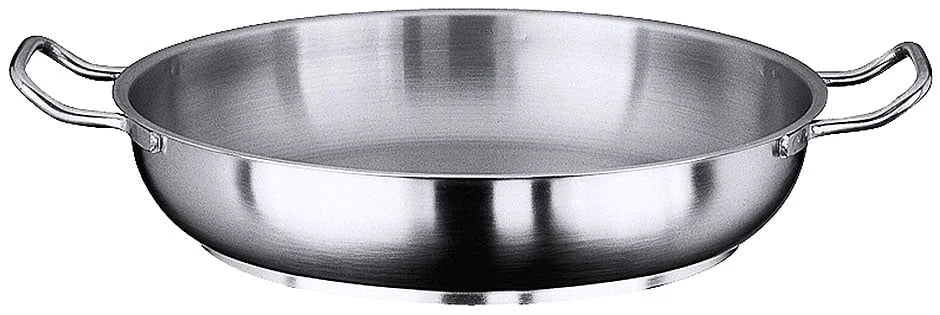 Serie 2100 Bratpfanne / Paellapfanne mit zwei seitlichen Griffen, Boden Durchmesser 62 cm, Innen Durchmesser 80