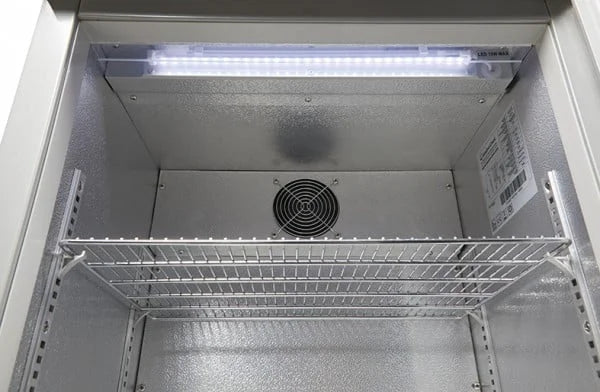 Gastro-Cool Barkühlschrank 128 Liter silber, LED, unterbaufähig