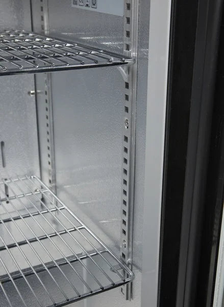 Gastro-Cool UC200 Barkühlschrank 208 Liter Klapptüren schwarz, LED, unterbaufähig