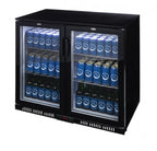 Gastro-Cool UC200 Barkühlschrank 208 Liter Klapptüren schwarz, LED, unterbaufähig