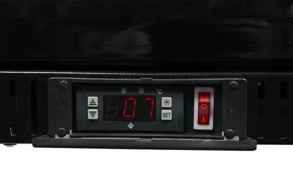 Gastro-Cool UC200 Barkühlschrank 208 Liter Klapptüren schwarz, LED, unterbaufähig