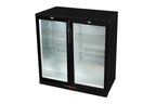Gastro-Cool UC200 Barkühlschrank 208 Liter Klapptüren schwarz, LED, unterbaufähig