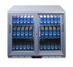 Gastro-Cool UC200 Barkühlschrank 208 Liter Schiebetüren silber, LED, unterbaufähig