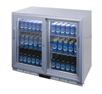 Gastro-Cool UC200 Barkühlschrank 208 Liter Schiebetüren silber, LED, unterbaufähig