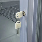 Gastro-Cool UC200 Barkühlschrank 208 Liter Klapptüren silber, LED, unterbaufähig