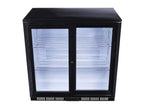Gastro-Cool UC200 Barkühlschrank 208 Liter Schiebetüren schwarz, LED, unterbaufähig