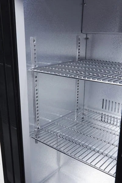 Gastro-Cool UC200 Barkühlschrank 208 Liter Schiebetüren schwarz, LED, unterbaufähig