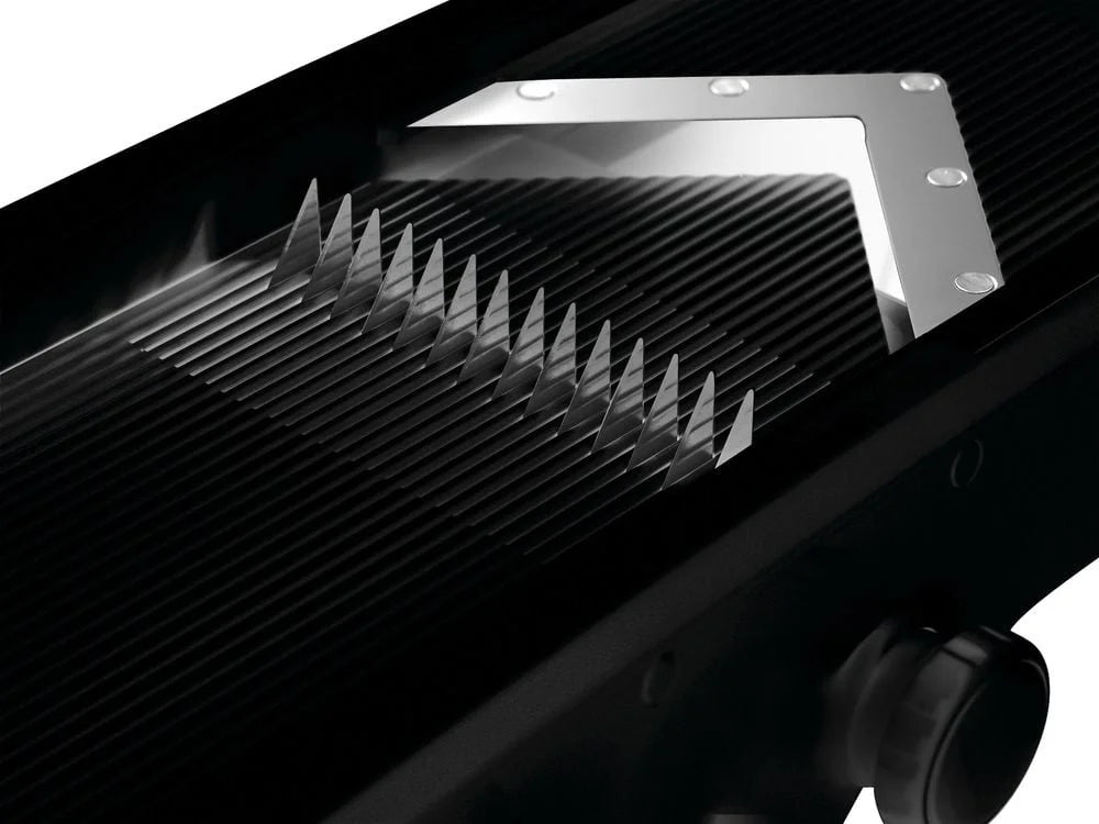 Hartplastik V-Form Mandoline, 335x150x75mm Schwarz