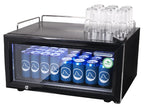 Gastro-Cool GD15 Glastürkühlschrank Theke 25 Liter schwarz/schwarz, LED