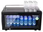 Gastro-Cool GD15 Glastürkühlschrank Theke 25 Liter schwarz/schwarz, LED