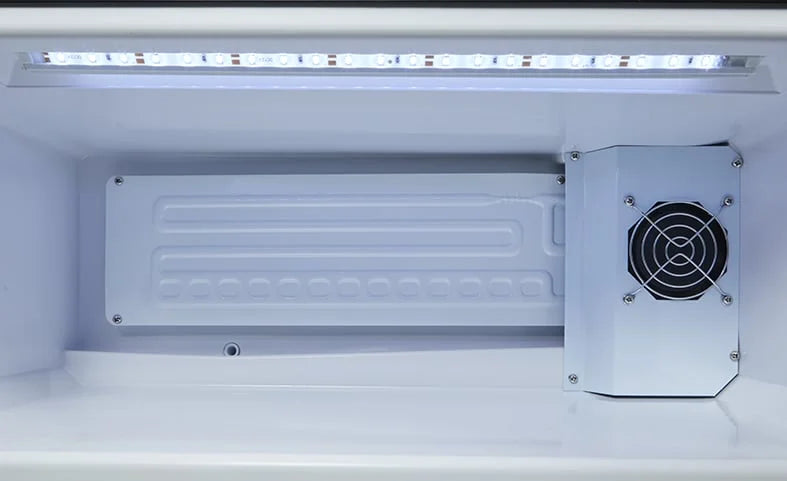 Gastro-Cool GD15 Glastürkühlschrank Theke 25 Liter schwarz/weiß, LED
