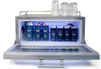 Gastro-Cool GD15 Glastürkühlschrank Theke 25 Liter silber/weiß, LED