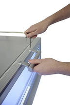 Gastro-Cool GD15 Glastürkühlschrank Theke 25 Liter silber/weiß, LED