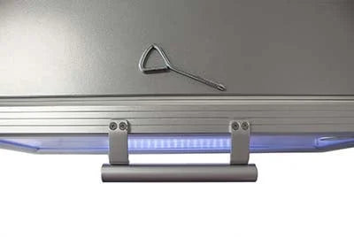Gastro-Cool GD15 Glastürkühlschrank Theke 25 Liter silber/weiß, LED