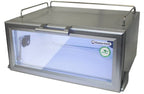 Gastro-Cool GD15 Glastürkühlschrank Theke 25 Liter silber/weiß, LED