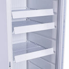 Gastro-Cool GD175 Getränkekühlschrank Retro Slim 212 Liter weiß/weiß, LED, Retro Design