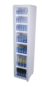 Gastro-Cool GD175 Getränkekühlschrank Retro Slim 212 Liter weiß/weiß, LED, Retro Design