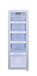 Gastro-Cool GD135 Getränkekühlschrank Retro Slim 135 Liter weiß/weiß, LED, Retro Design
