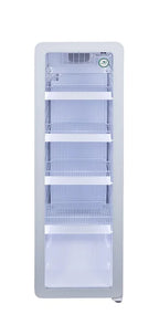 Gastro-Cool GD135 Getränkekühlschrank Retro Slim 135 Liter weiß/weiß, LED, Retro Design