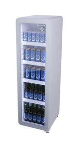 Gastro-Cool GD135 Getränkekühlschrank Retro Slim 135 Liter weiß/weiß, LED, Retro Design