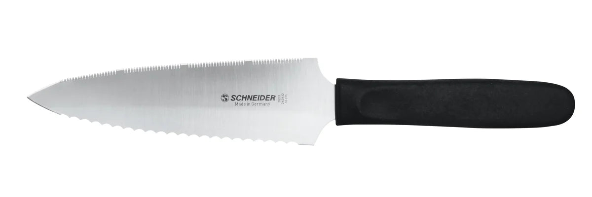 Schneider Edelstahl Tortenmesser Säge / Welle 16 cm