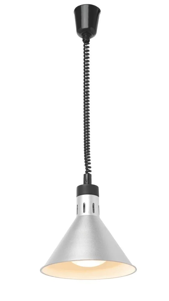 Höhenverstellbare Wärmelampe, konisch - Silber