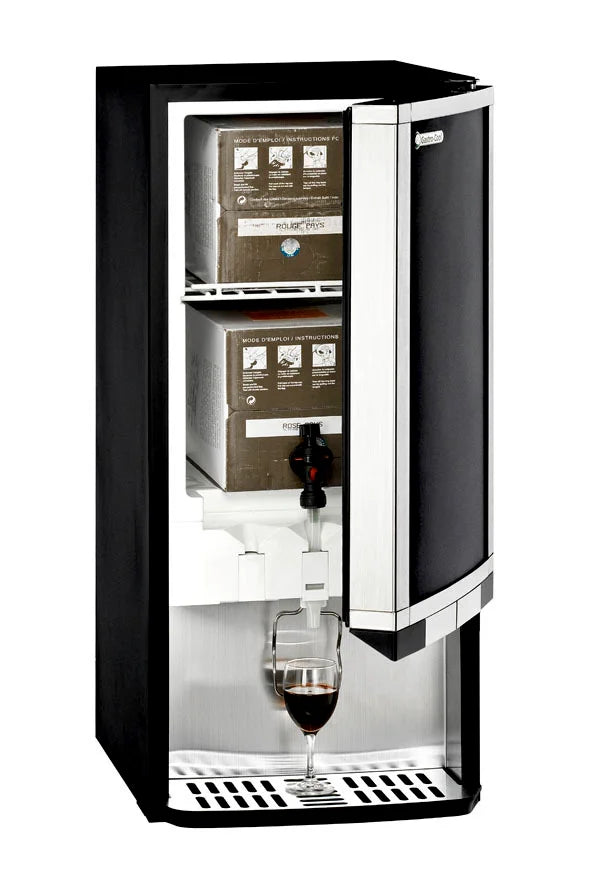 Gastro-Cool BIB20 Bag-in-Box-Dispenserkühlschrank 2x 10 Liter schwarz, 2 verschiedene Getränke