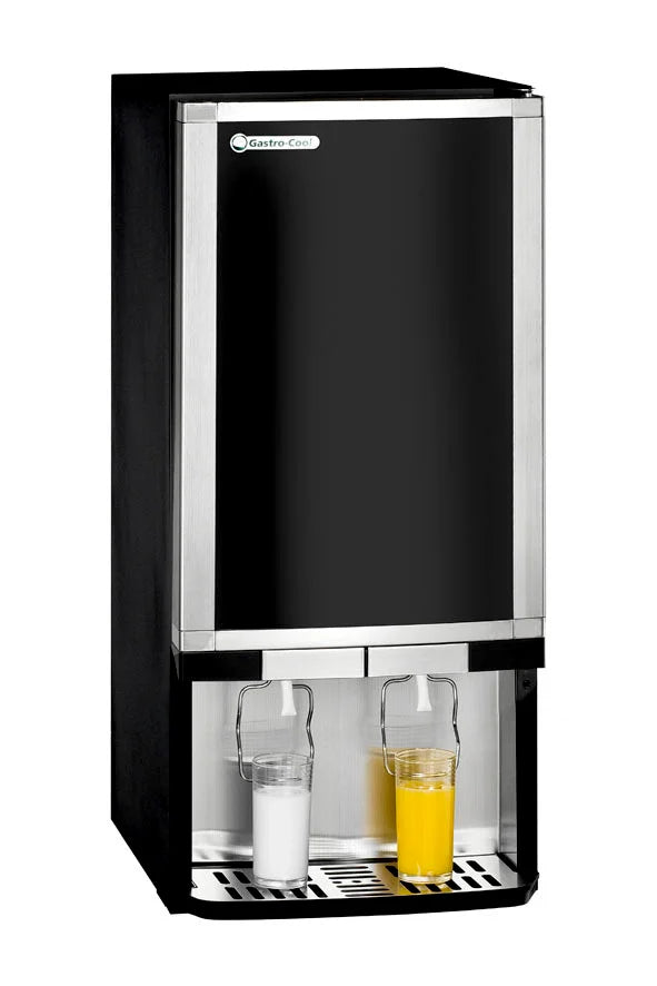 Gastro-Cool BIB20 Bag-in-Box-Dispenserkühlschrank 2x 10 Liter schwarz, 2 verschiedene Getränke