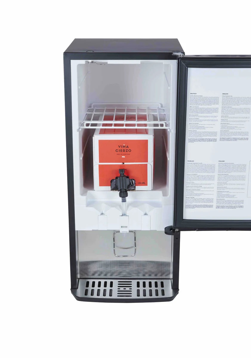 Gastro-Cool BIB20 Bag-in-Box-Dispenserkühlschrank 2x 10 Liter schwarz, 2 verschiedene Getränke