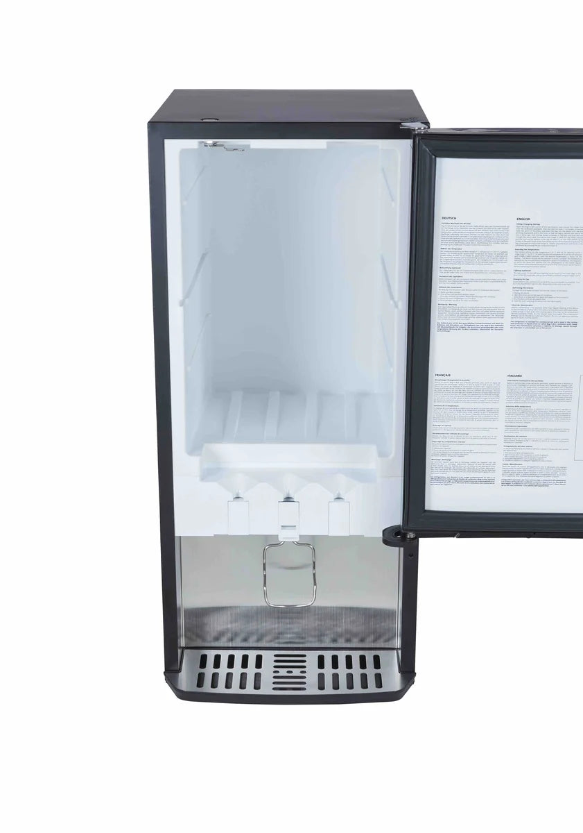 Gastro-Cool BIB20 Bag-in-Box-Dispenserkühlschrank 2x 10 Liter schwarz, 2 verschiedene Getränke
