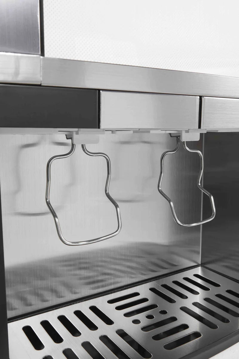 Gastro-Cool BIB20 Bag-in-Box-Dispenserkühlschrank 2x 10 Liter schwarz, 2 verschiedene Getränke
