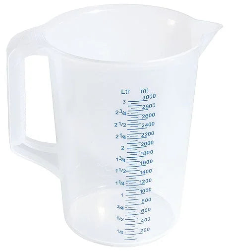 Messbecher aus Polypropylen, Durchmesser oben 17cm