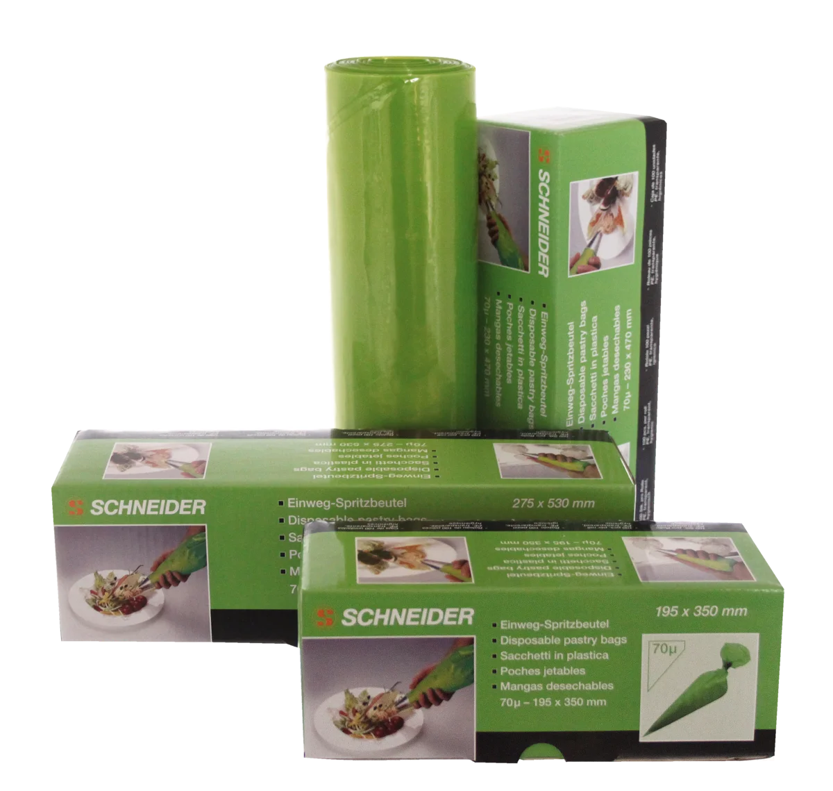 Schneider Einweg-Spritzbeutel Eco mit geschlossener Spitze 470 x 230 mm,- 100 Stk.