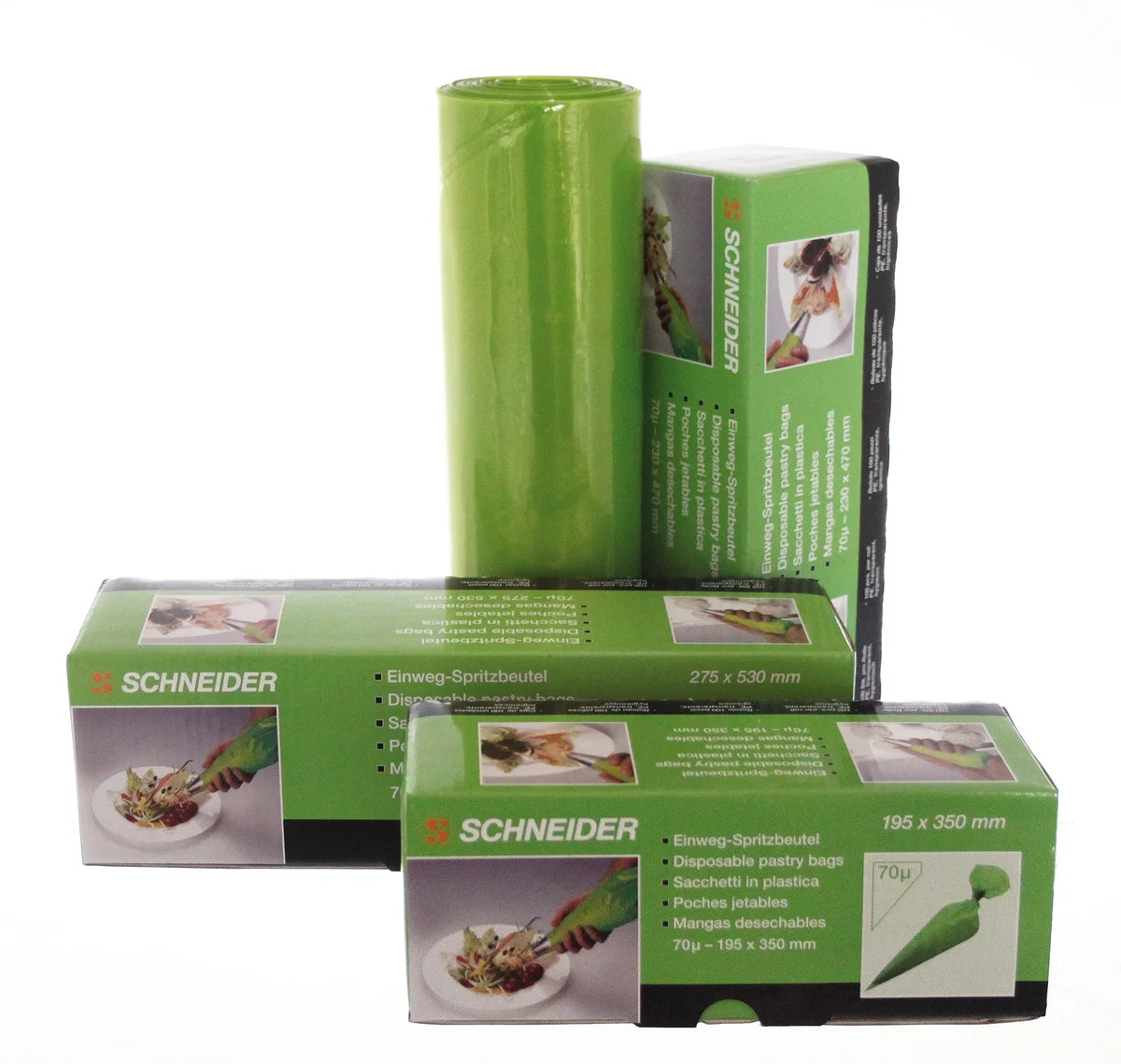 Schneider Einweg-Spritzbeutel Eco mit geschlossener Spitze 530 x 275 mm - 100 Stk.