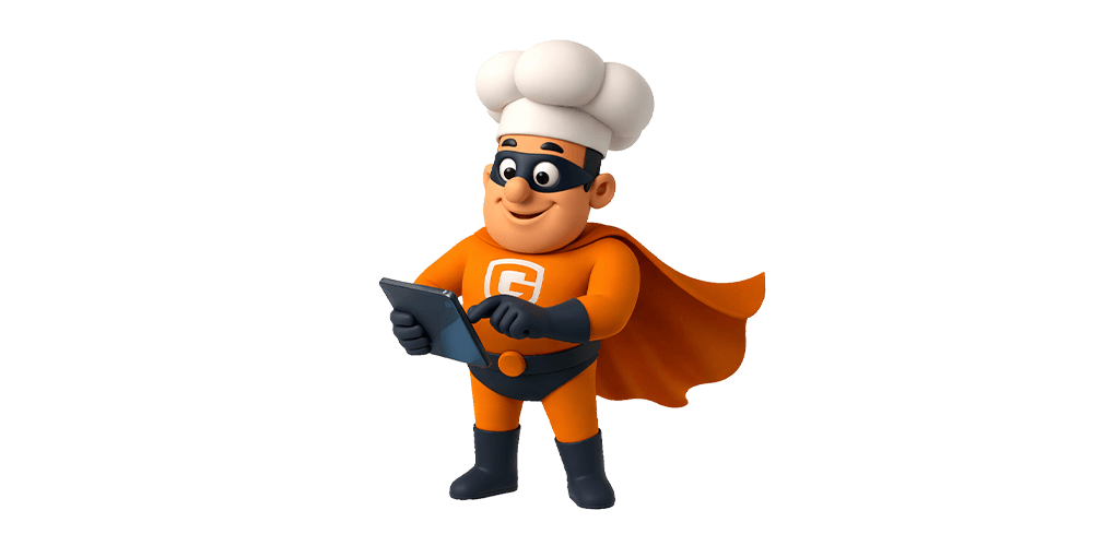 
Hero mit Tablet