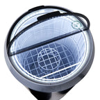 Gastro-Cool PT75 Party-Cooler / Kühltonne 73 Liter mit Glasdeckel & Schmuckrahmen Silber + LED, auf Rollen