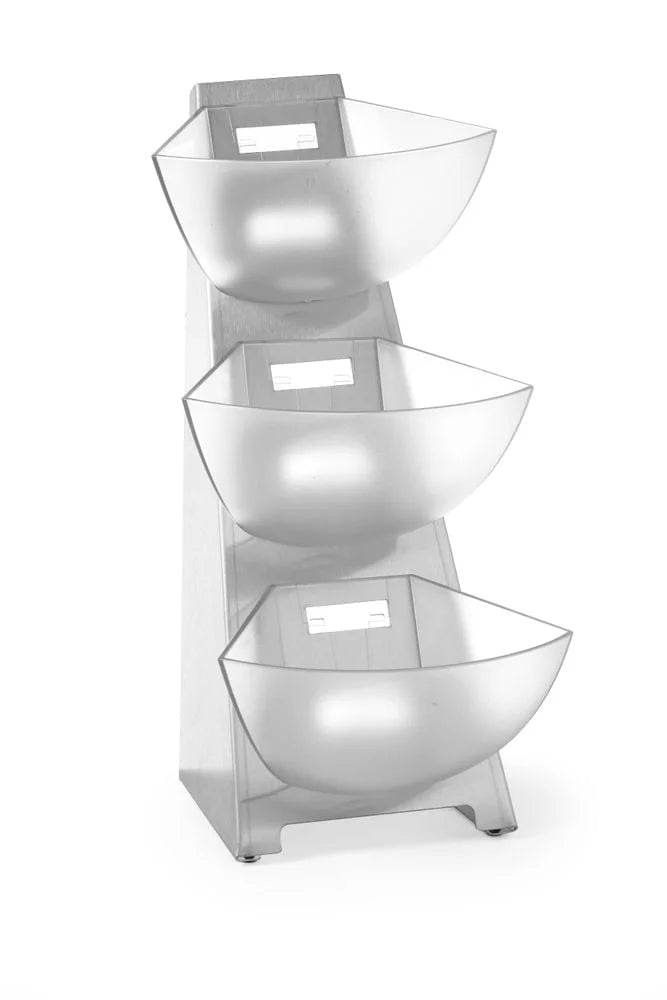Multi Rack mit 3 SAN Schüssel 1 l Edelstahl