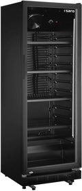 SARO Getränkekühlschrank mit Glastür - schwarz, Modell GTK 360