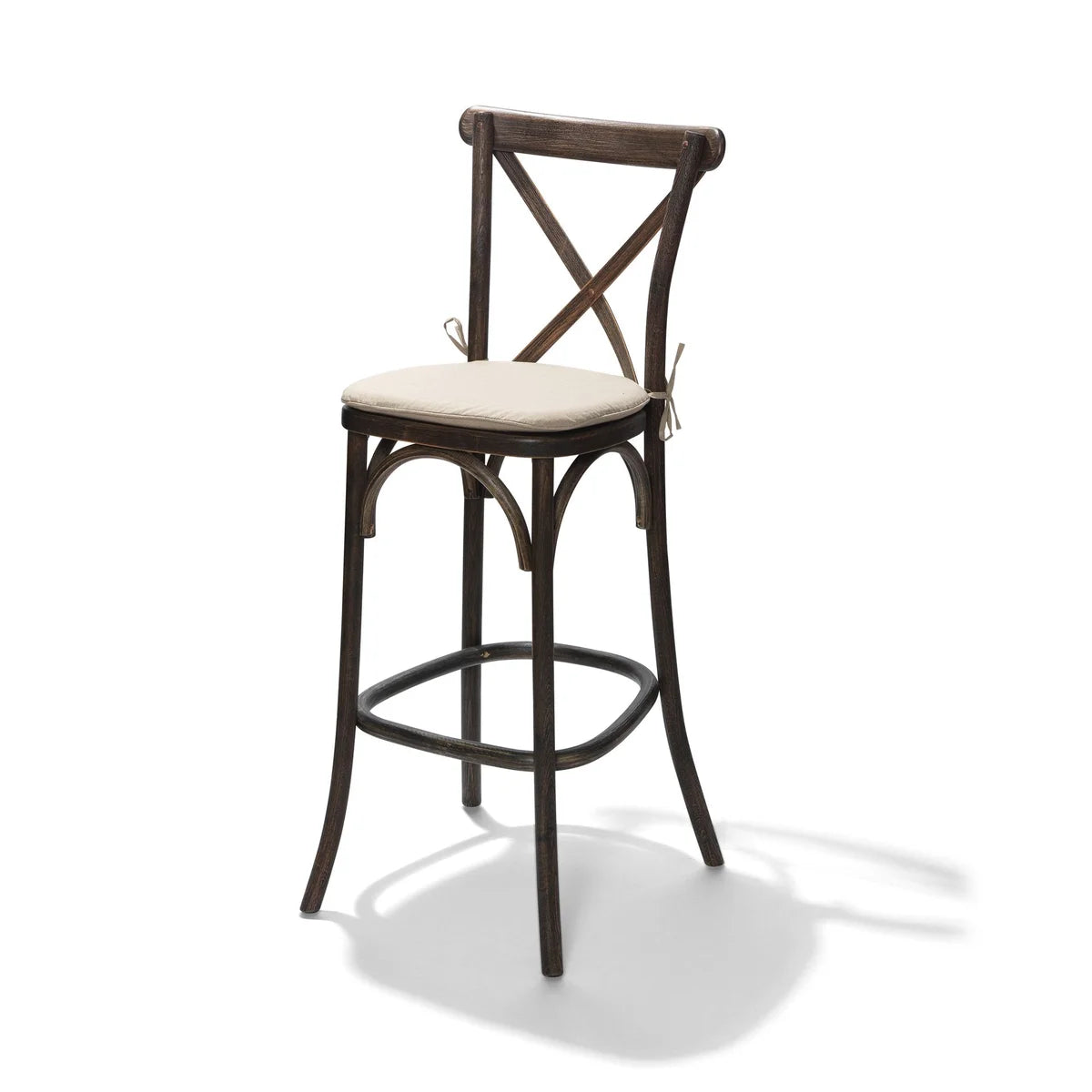Feros gepolstertes Sitzkissen für Crossback-Stuhl und -Barhocker, ecru – 420 x 420 x 20 mm