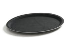 Serviertablett Rubberform oval, schwarz, 210x290 mm