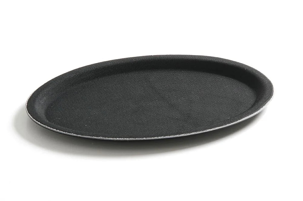 Serviertablett Rubberform oval, schwarz, 210x290 mm