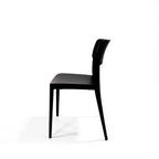 Feros Wing Chair Schwarz, Stapelstuhl Kunststoff