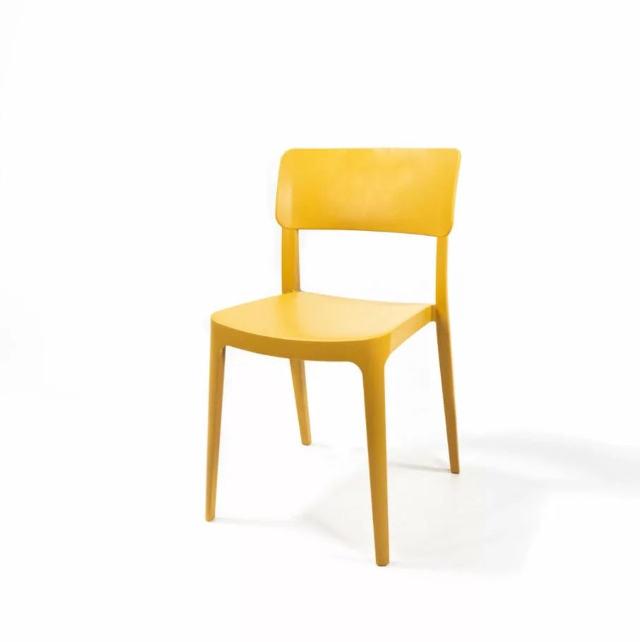 Feros Wing Chair Senf, Stapelstuhl Kunststoff