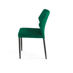 Feros Restaurantstuhl Louis, Velour Grün, velours fabric gepolstert
