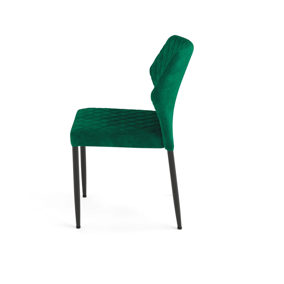 Feros Restaurantstuhl Louis, Velour Grün, velours fabric gepolstert