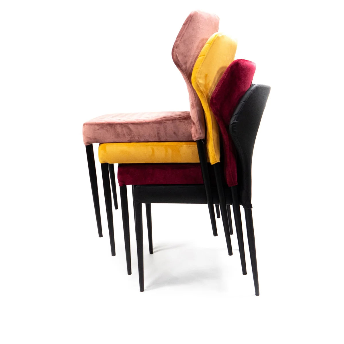 Feros Restaurantstuhl Louis, Velour Grün, velours fabric gepolstert
